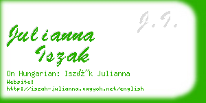 julianna iszak business card